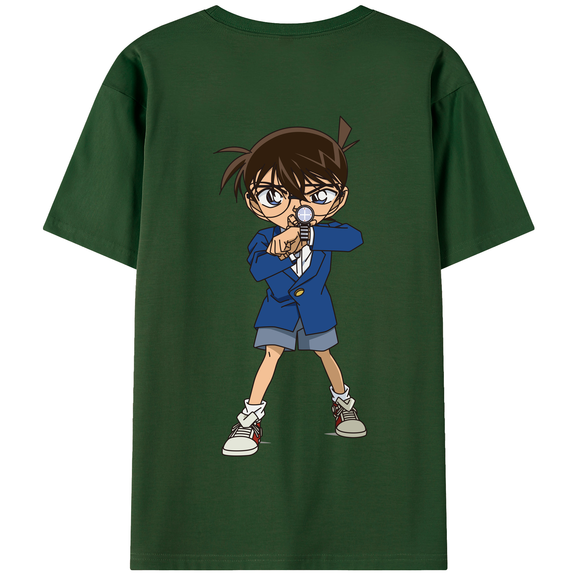 （画像用） 名探偵コナン 江戸川 コナン Detective Conan Conan Edogawa 綿100％半袖Tシャツ（背面プリント）